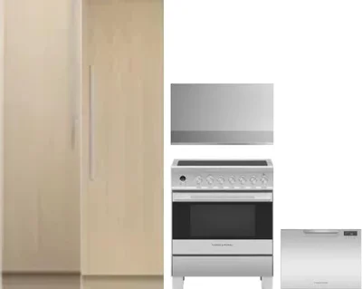 5 Piece Package Includes Refrigerator, Freezer, Range, Hood And Dishwasher